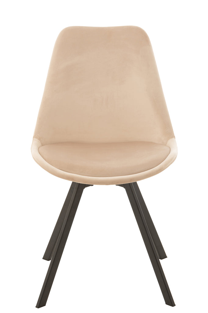 Stoel Helene Metaal/Textiel Beige - J-LINE