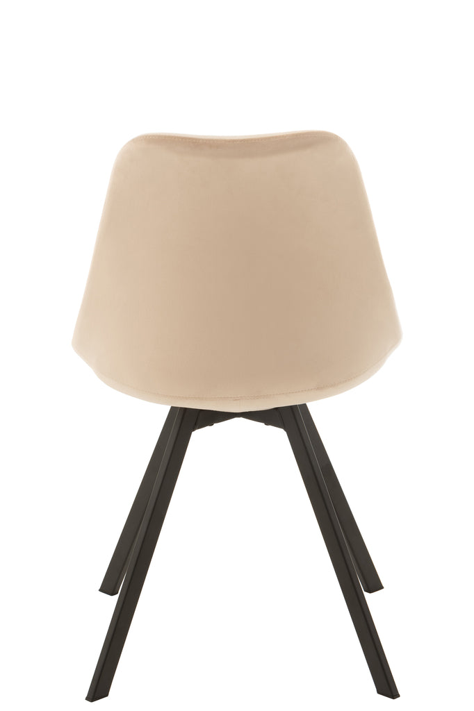 Stoel Helene Metaal/Textiel Beige - J-LINE