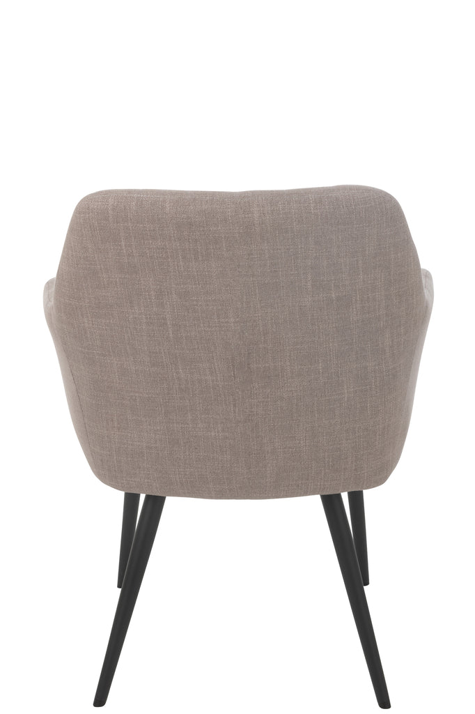 Armstoel Miles Staal/Schuim Taupe - J-LINE