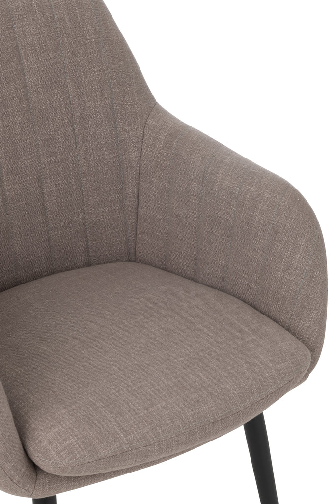 Armstoel Miles Staal/Schuim Taupe - J-LINE