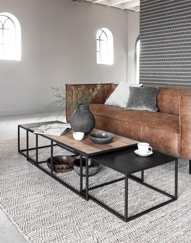 Salontafel Cosmo rechthoekig, set van 3 - DTP