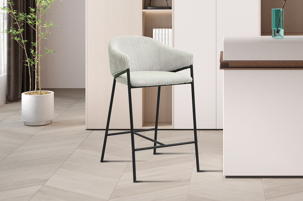Counterstoel 'Hugo' Corduroy Lichtgrijs  RS