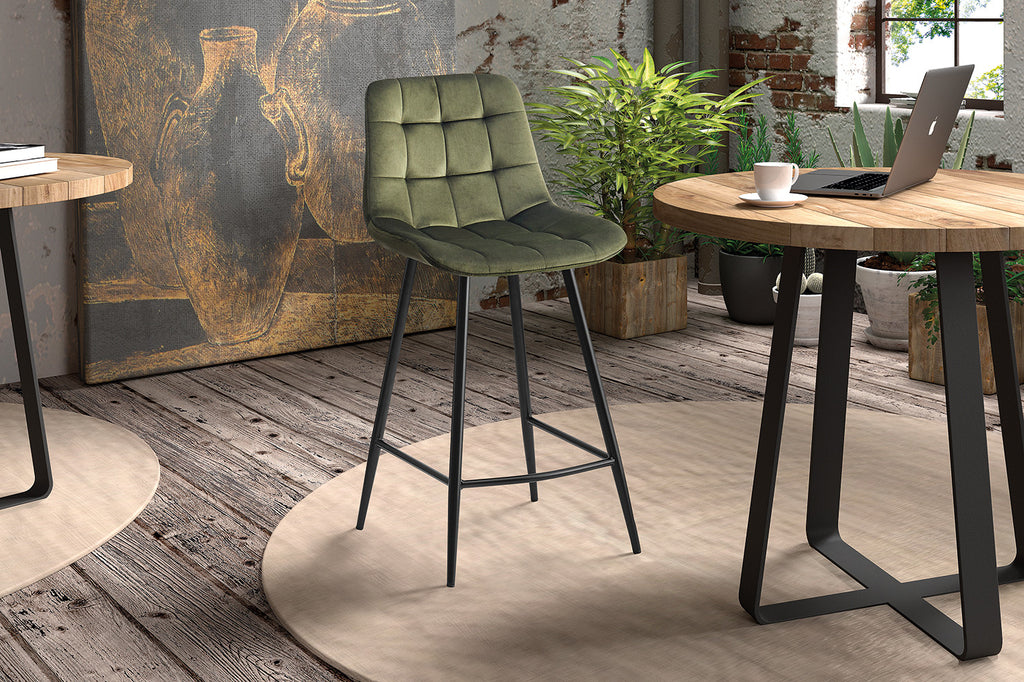 Counterstoel 'Juta' Fluweel Groen  RS
