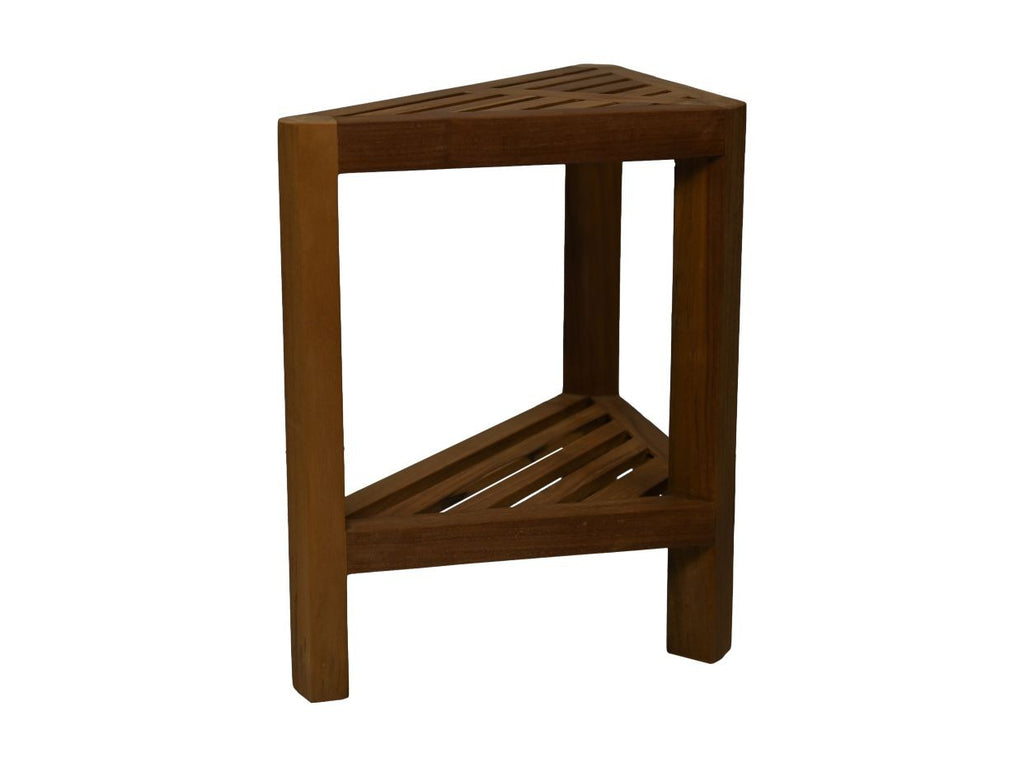 Driekhoekige bijzettafels  - naturel - teak HSM