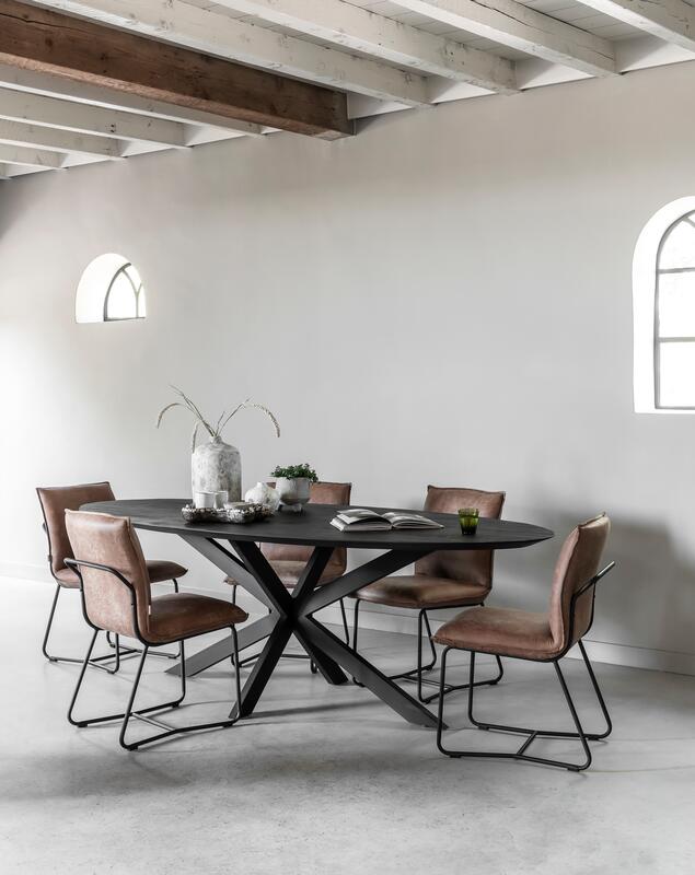 Eettafel Timeless 240 DTP - ovaal zwart