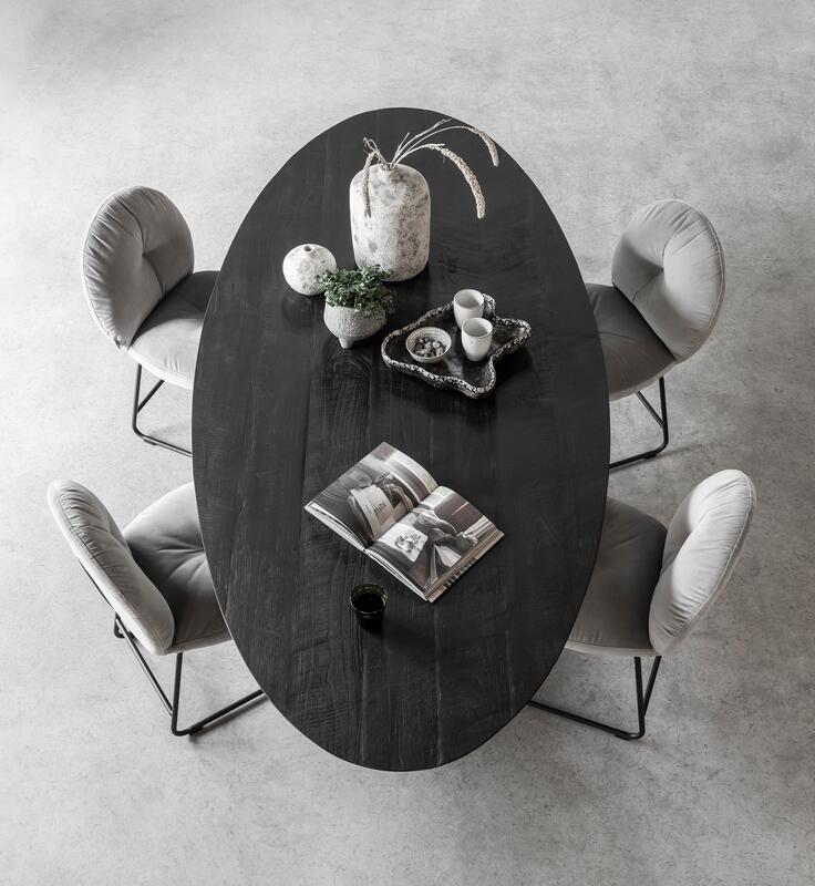 Eettafel Timeless 240 DTP - ovaal zwart