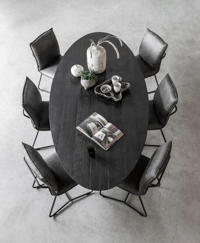 Eettafel Timeless 240 DTP - ovaal zwart