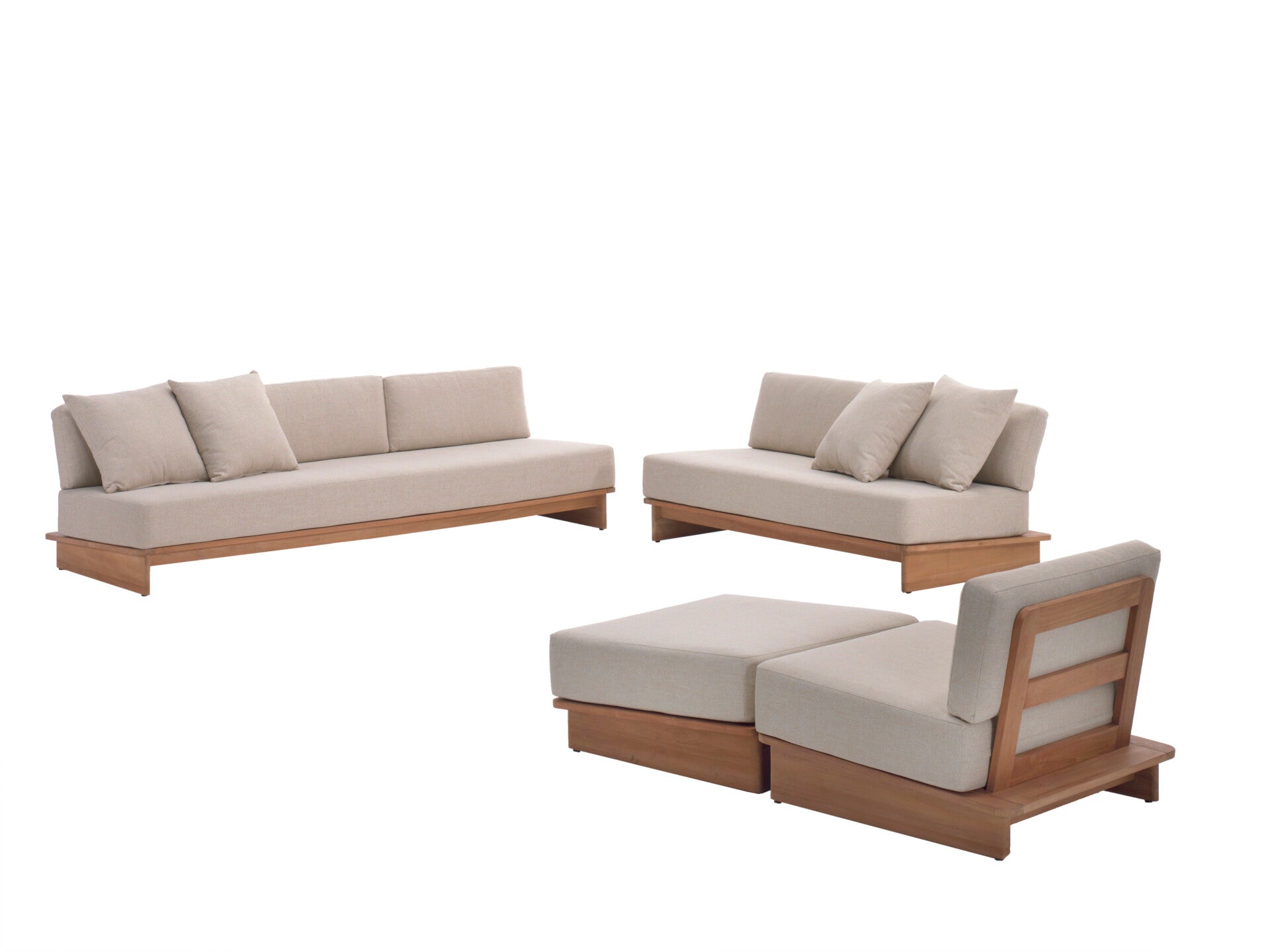 Outdoor lounge zetels (1-2 of 3-zit) Djerba - teak - GS