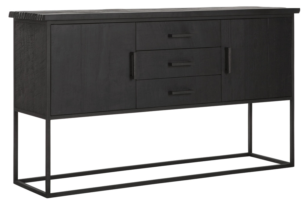 Dressoir Timeless DTP - 2 deuren, 3 laden zwart
