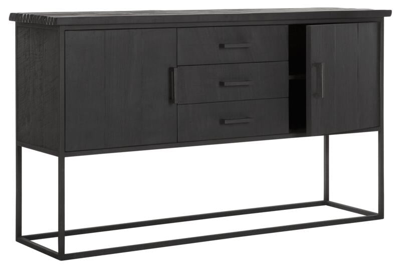 Dressoir Timeless DTP - 2 deuren, 3 laden zwart