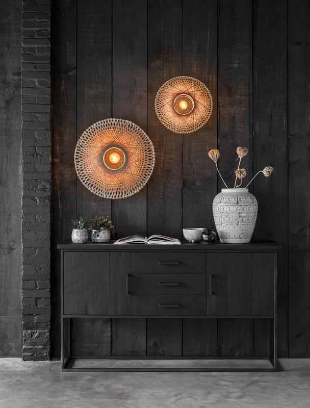 Dressoir Timeless DTP - 2 deuren, 3 laden zwart