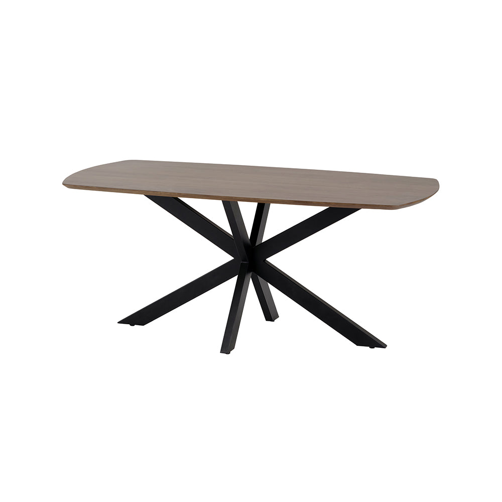 Eetttafel Deens ovaal 230, mango walnoot - NW