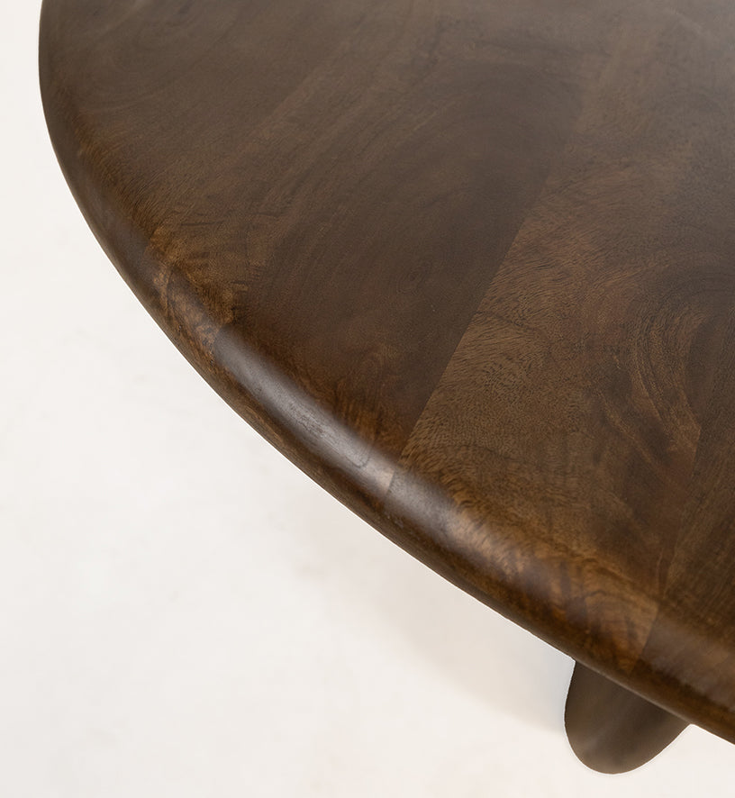 Eettafel Belly 130, mango walnoot - NW