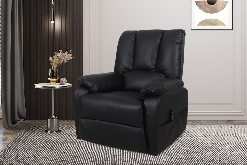 Relaxfauteuil met lift 'Osaka' PU Zwart RS