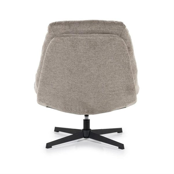 Fauteuil Cooper roterend - polyester - bruin, beige of grijs - ELEO