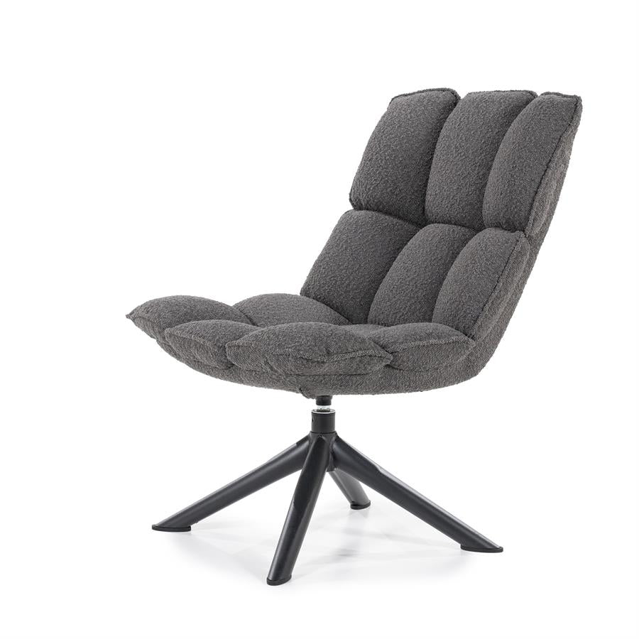 Fauteuil Dani roterend - polyester - antraciet, beige, taupe of mosgroen