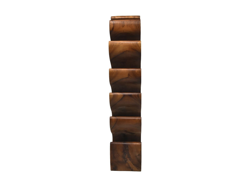 Flessenrek voor 12 flessen - Afmetingen: 29x19x100 - Naturel afwerking - Munggur HSM