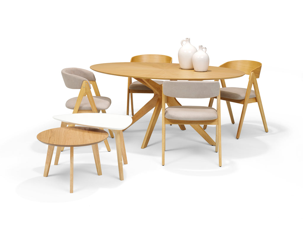 Eetkamertafel Julia 200 ovaal eik  naturel - RVD