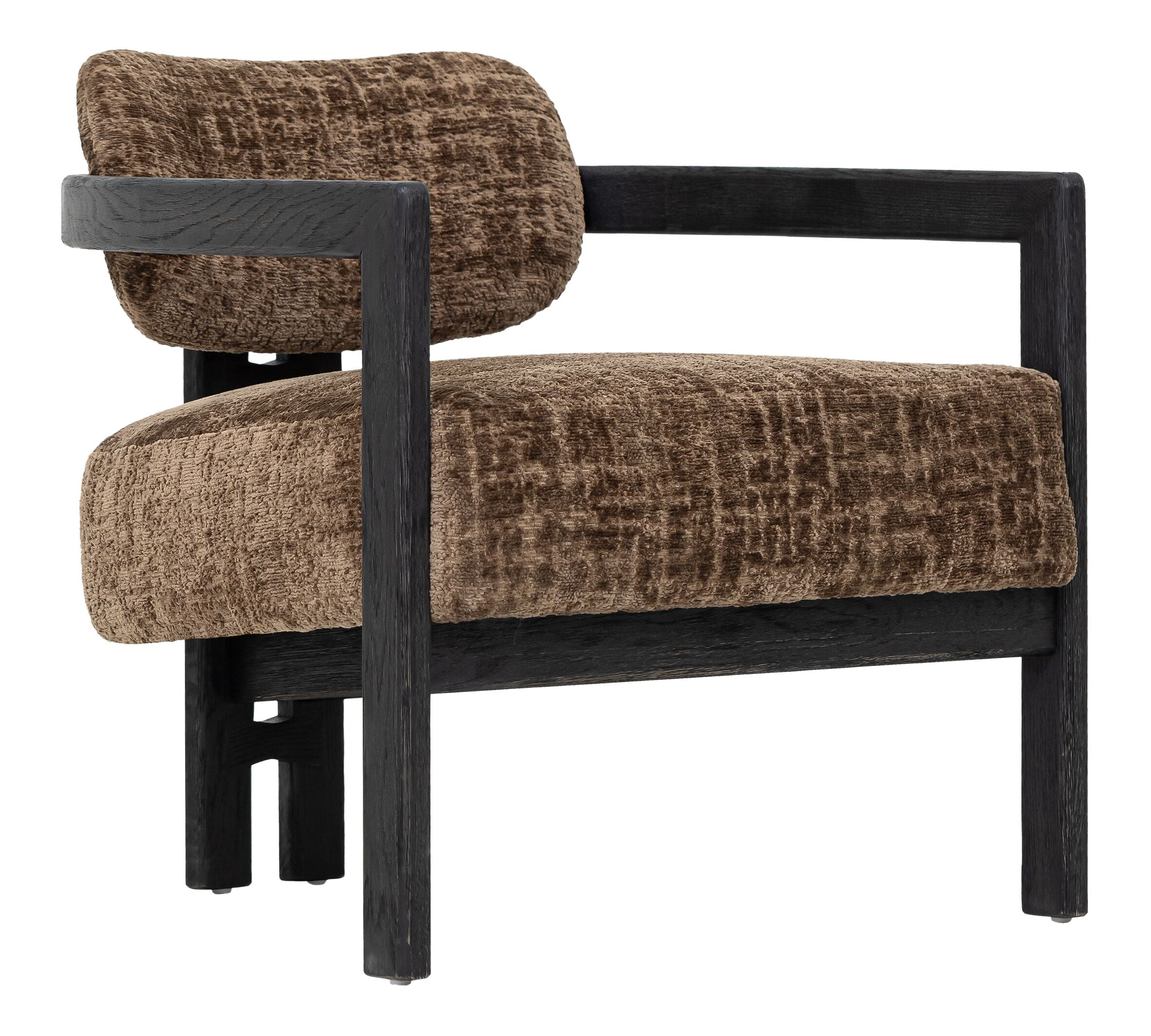 Lounge stoel Kelly zwart hazelnoot - DTP