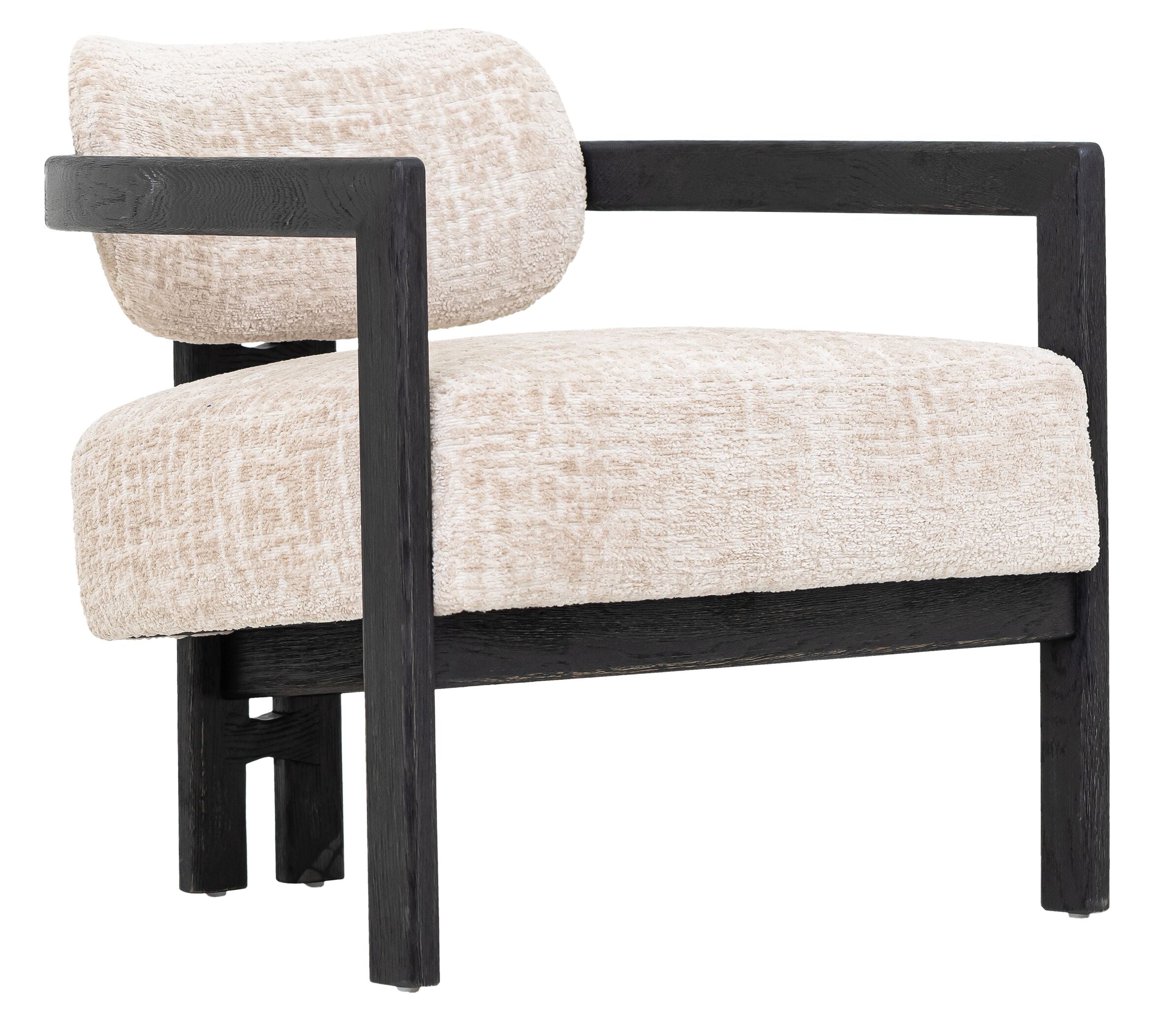 Lounge stoel Kelly zwart zand - DTP