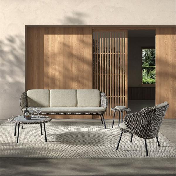Outdoor loungeset Modesto VDC weaving oyster - alles ook apart te verkrijgen