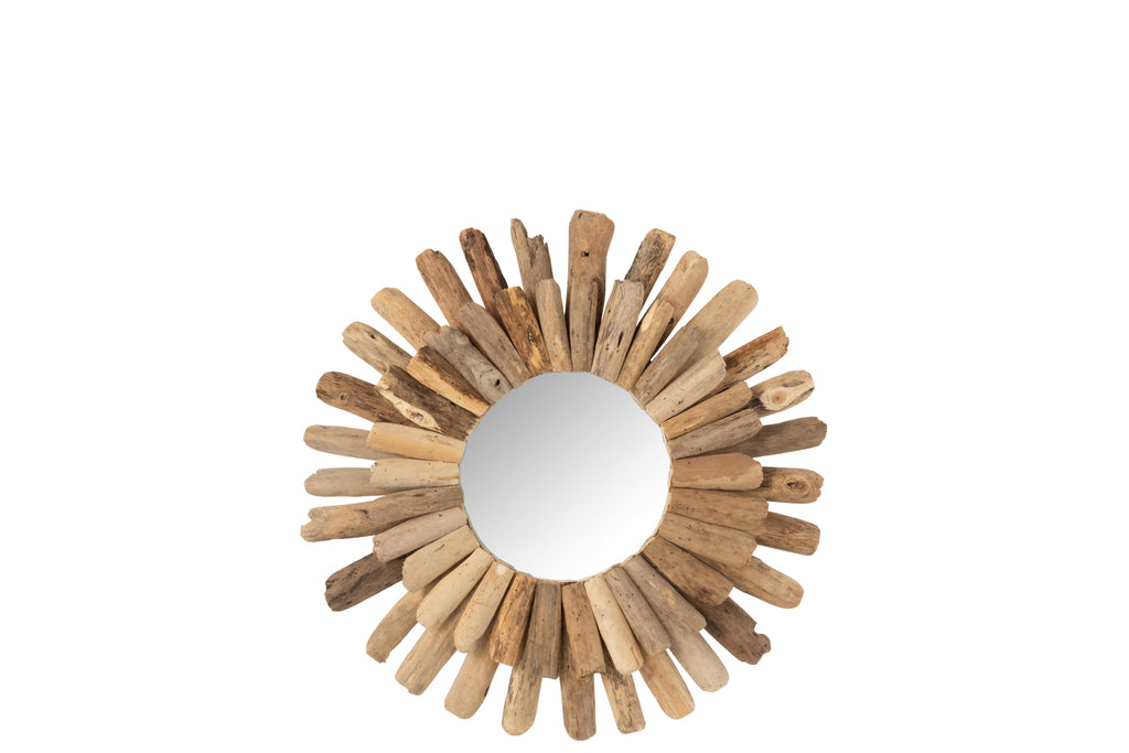Spiegel rond natuurlijk driftwood M - J-LINE