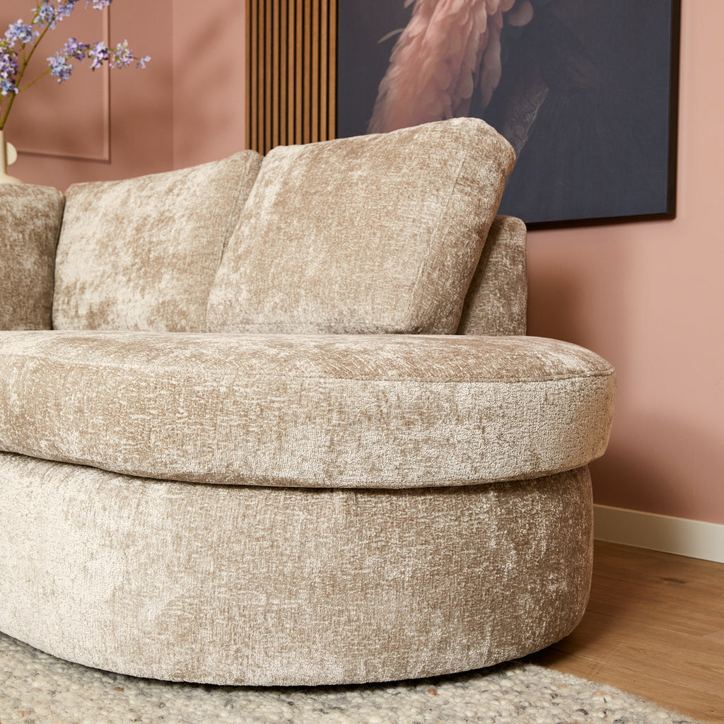 Salonset Alma | Beige divan rechts STF
