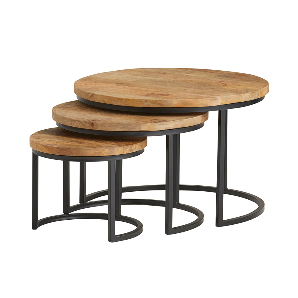 Salontafel Enzo natuur, set van 3 - NW