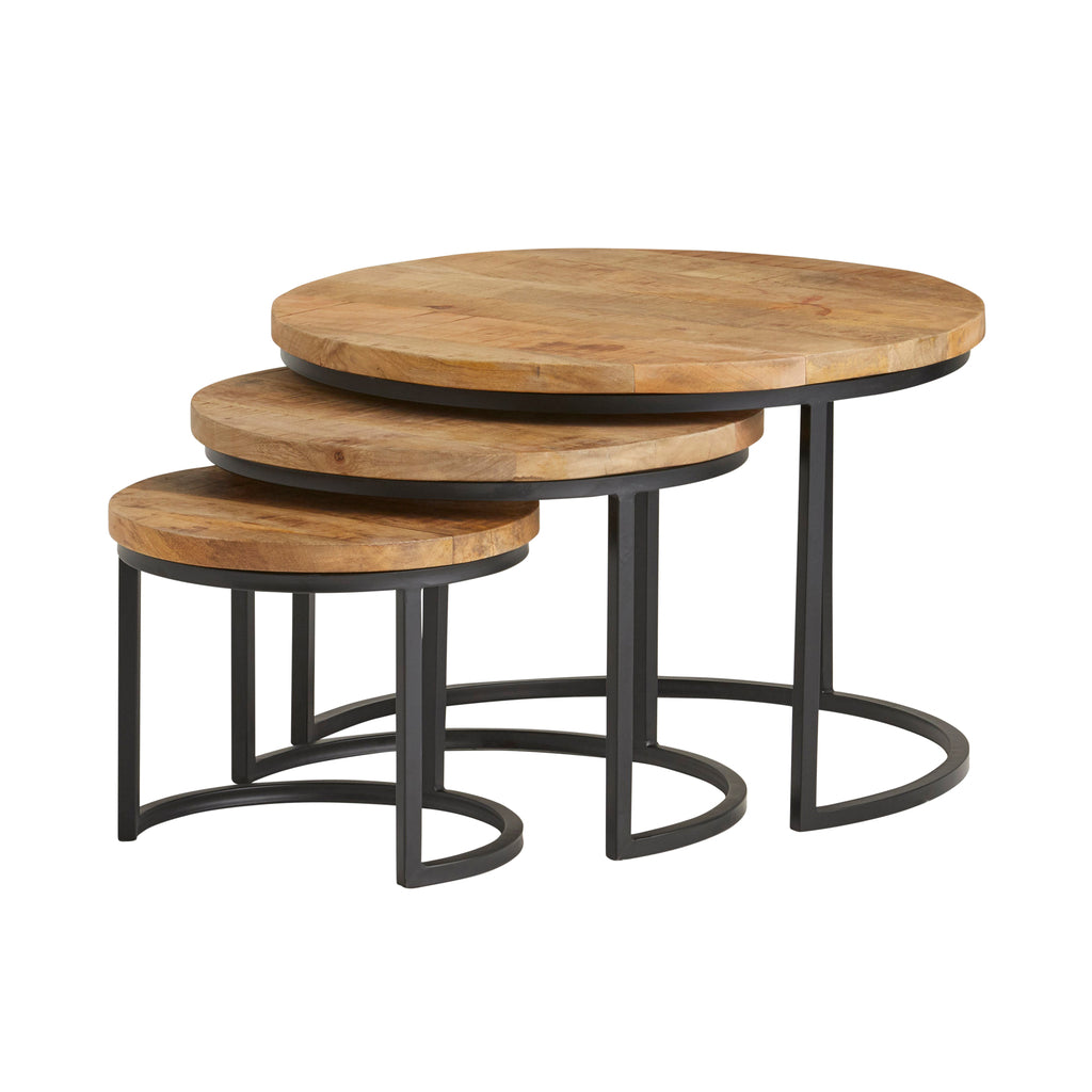 Salontafel Enzo natuur, set van 3 - NW