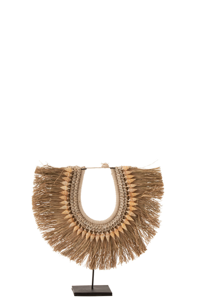 Ketting op standaard Dora schelpen/zeegras beige S - J-LINE