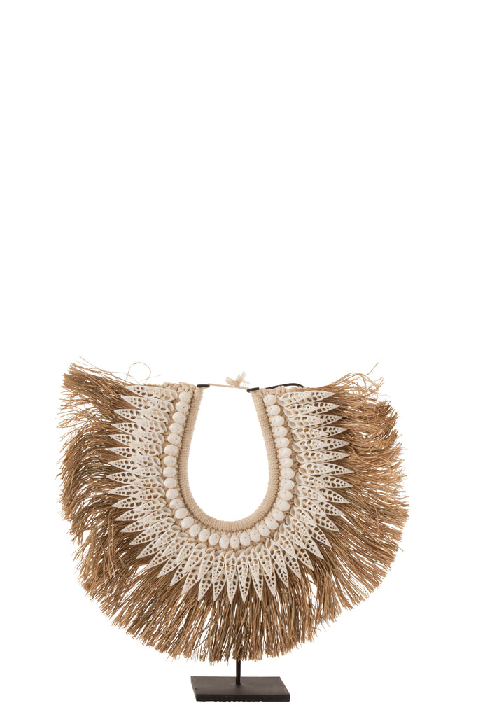 Ketting op standaard Dora Schelpen/Zeegras wit S - J-LINE