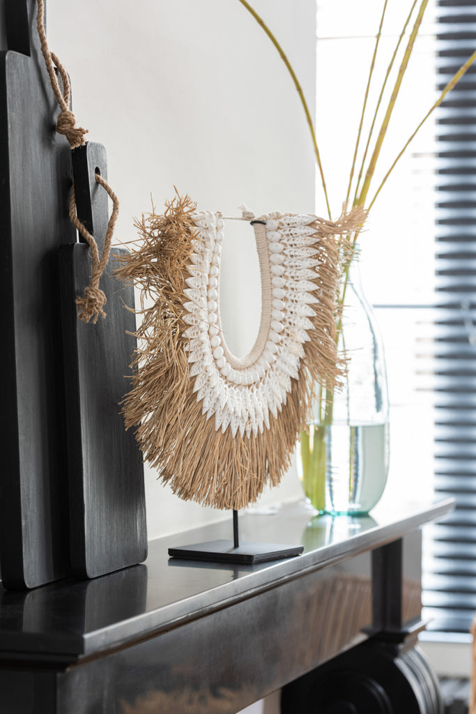 Ketting op standaard Dora Schelpen/Zeegras wit S - J-LINE