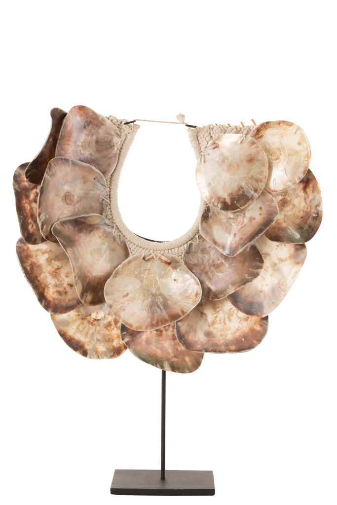 Ketting+Standaard Lisa Deco Schelpen Paars - J-LINE