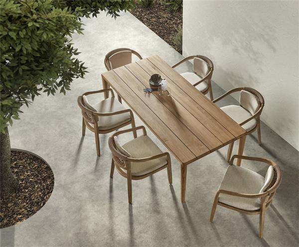 Buitentafel Anais teak naturel of grijs - VDC