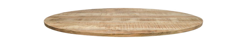 Ovaal tafelblad - 200x100x4 - Naturel - Mangohout