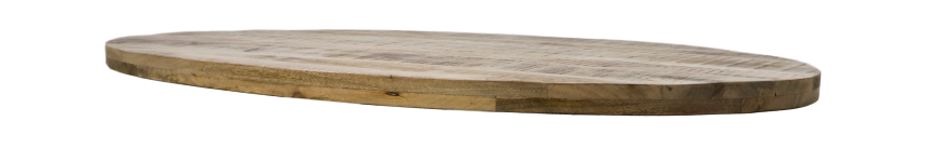 Tafelblad Portland ovaal - 200x100x5 - Naturel - Mango HSM
