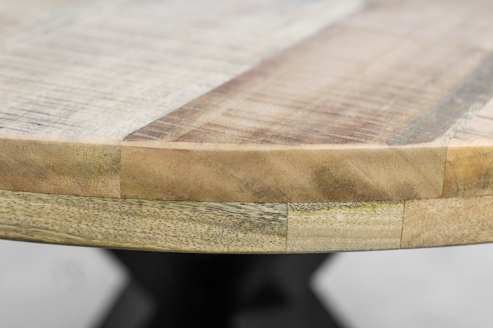 Tafelblad Portland ovaal - 200x100x5 - Naturel - Mango HSM