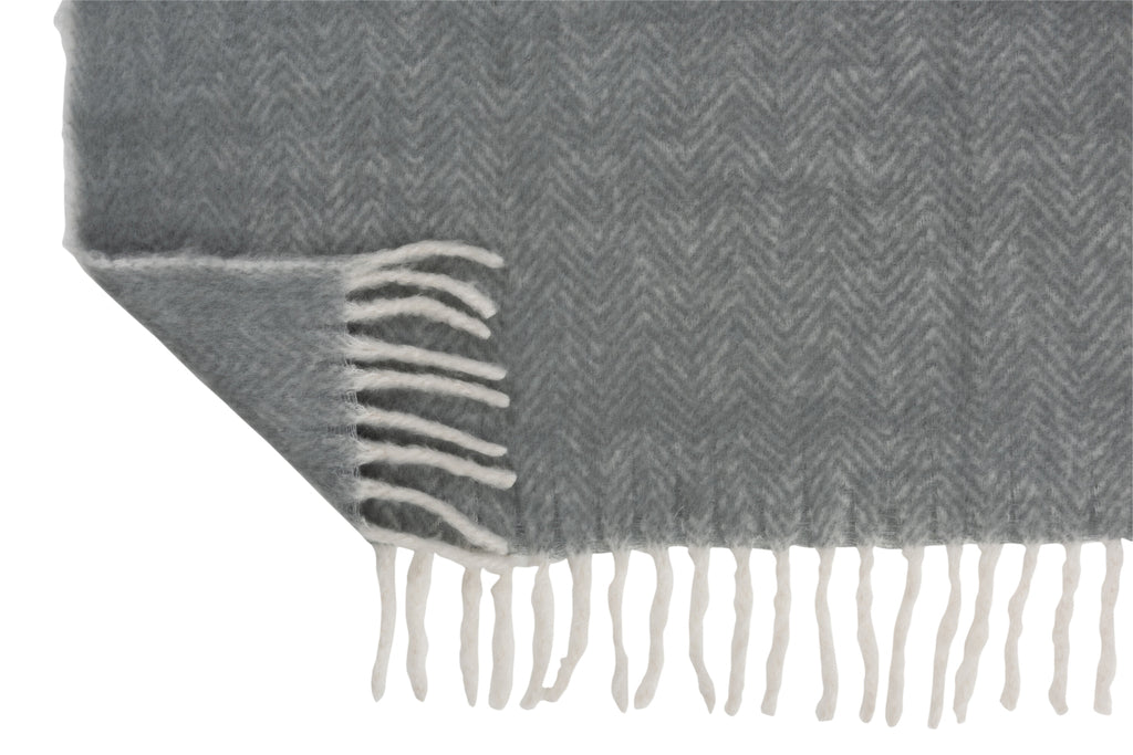 plaid Alpha Acryl/Wol Grijs/Wit - J-LINE
