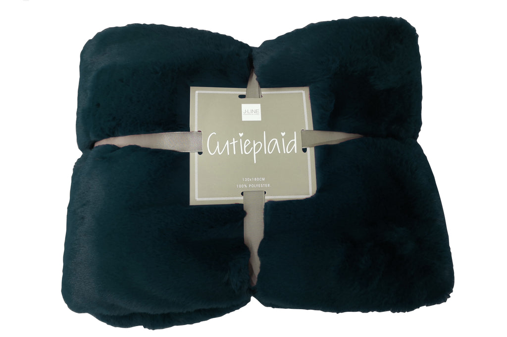 plaid polyester donkergroen - J-LINE