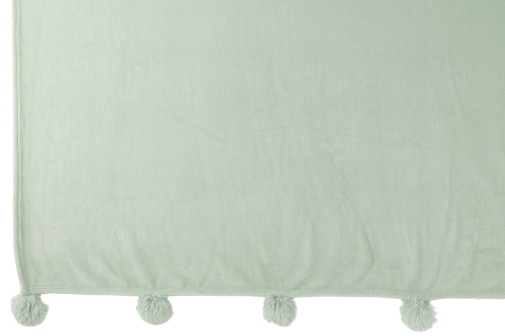plaid Pompom Polyester Lichtgroen JL