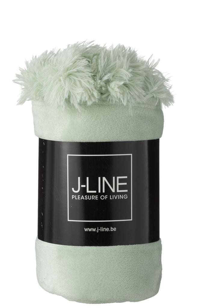 plaid Pompom Polyester Lichtgroen JL
