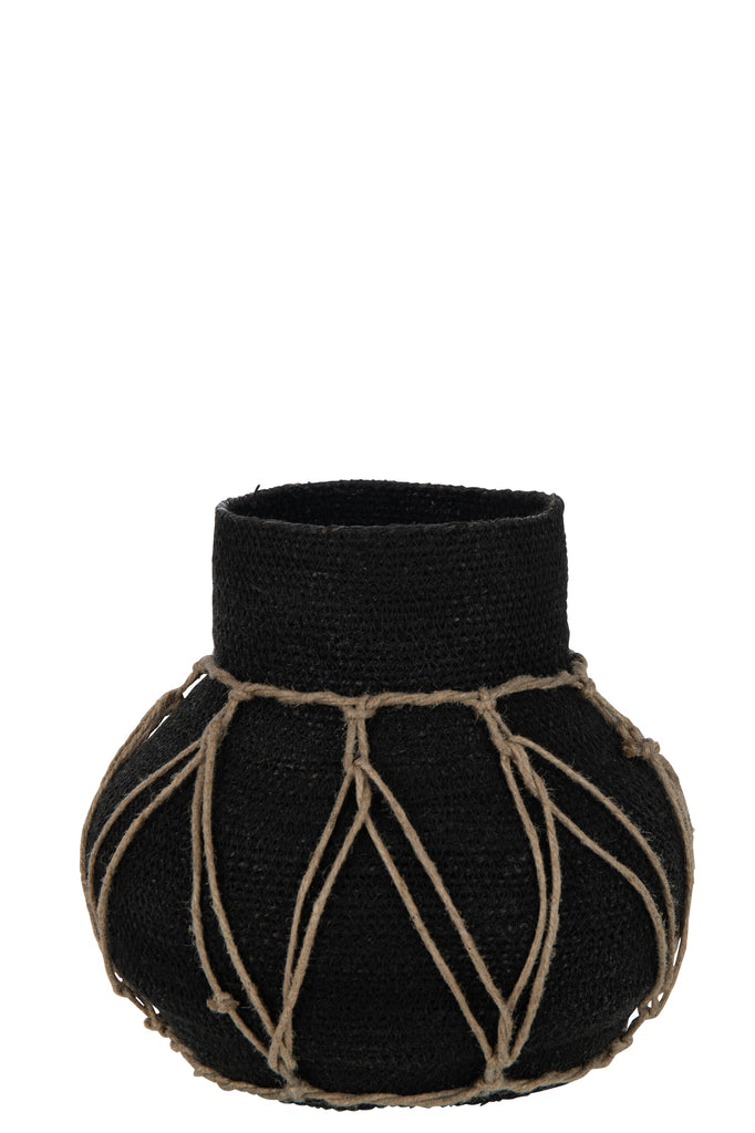 Pot Marie zeegras zwart - J-LINE