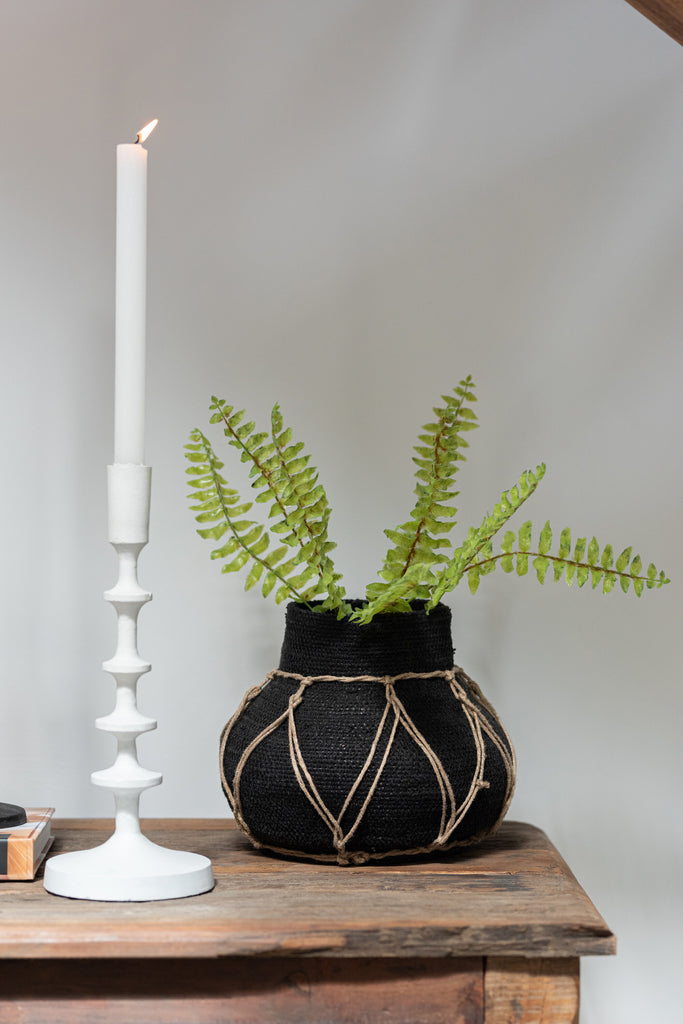 Pot Marie zeegras zwart - J-LINE