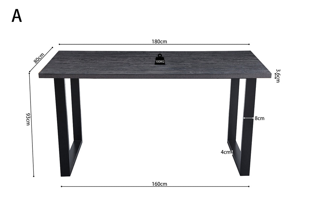 PROMO - Countertafel 'Alexander' 180 mango donkerbruin RS