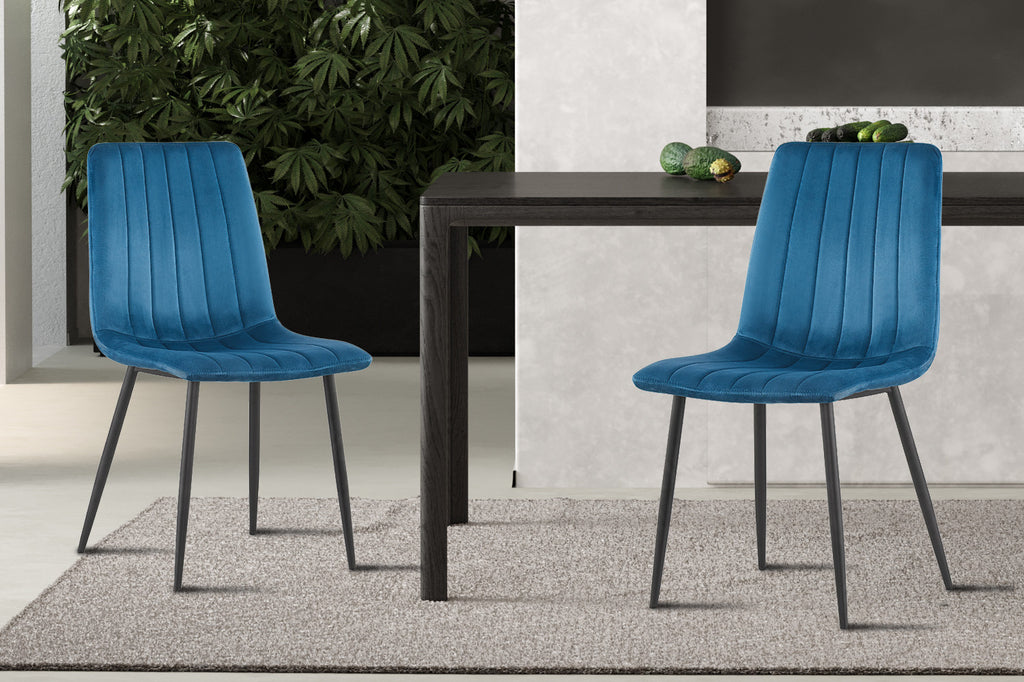 Stoel  'Willis' Velvet Blue RS