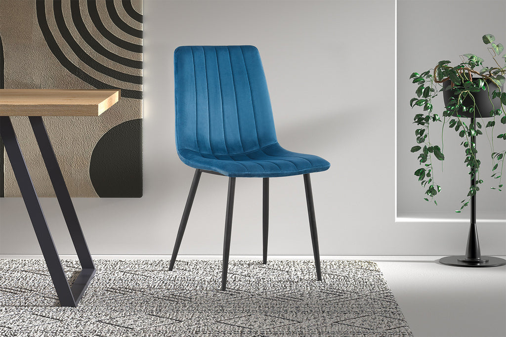 Stoel  'Willis' Velvet Blue RS