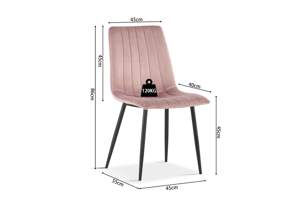 Stoel 'Willis' Velvet Pink RS