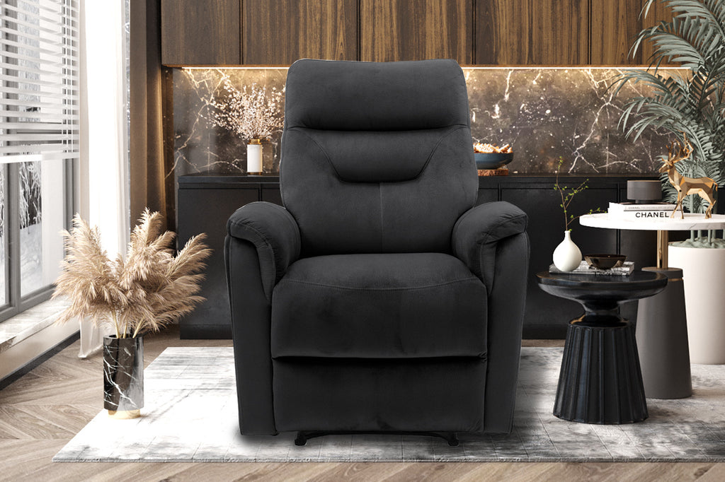 Relaxfauteuil 'Breda' stof zwart RS