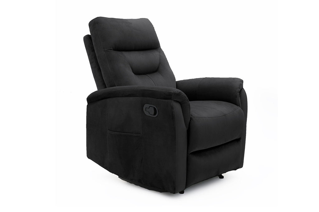 Relaxfauteuil 'Breda' stof zwart RS
