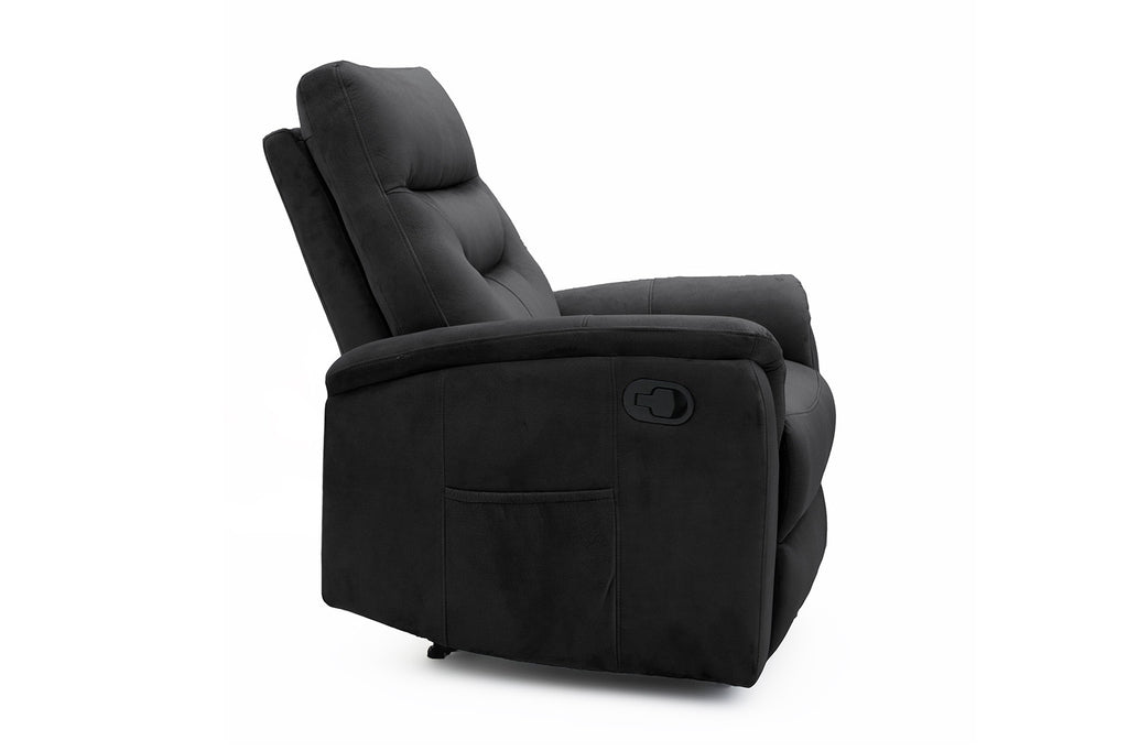 Relaxfauteuil 'Breda' stof zwart RS